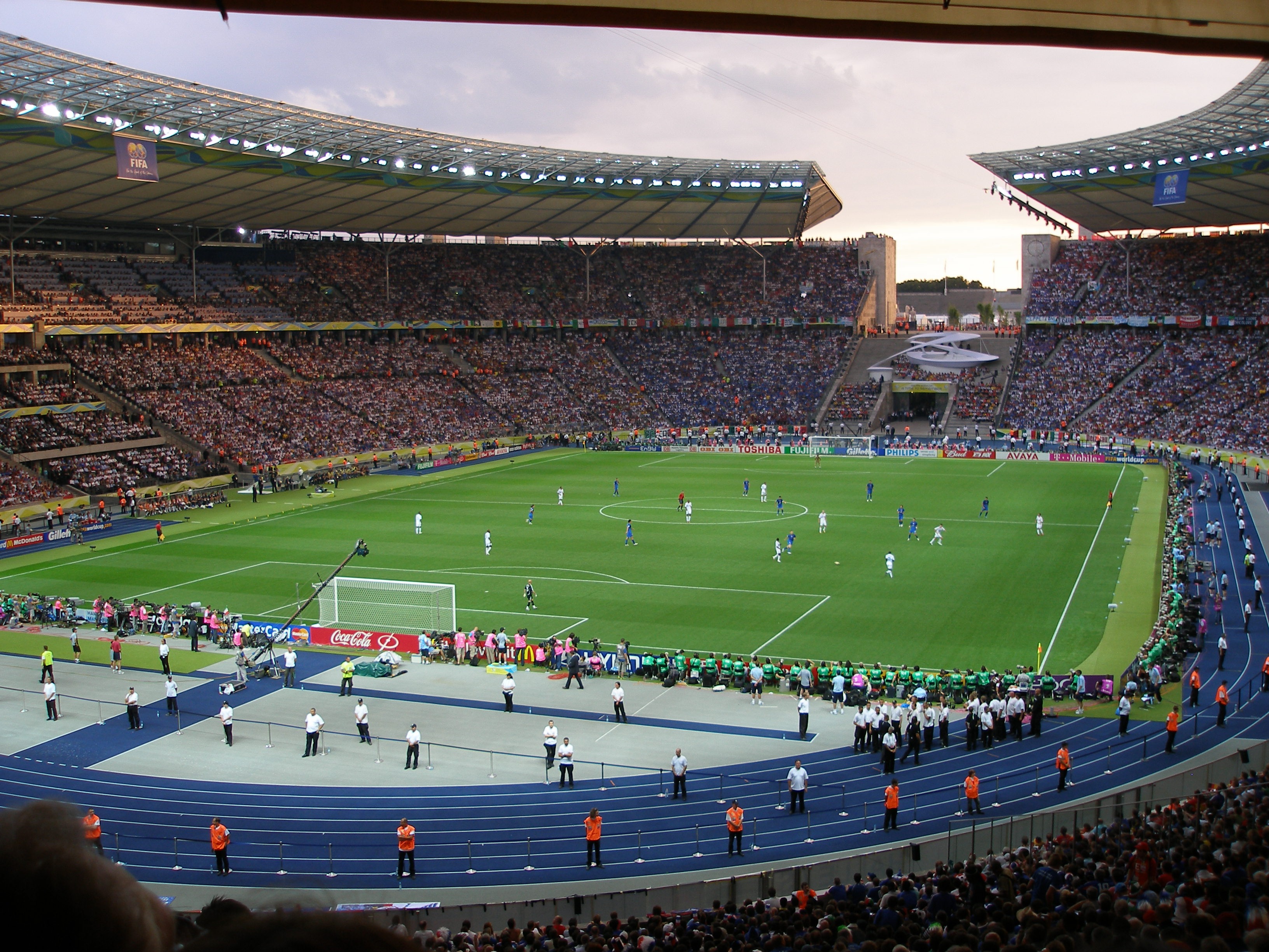 Fußballstadion bei einem Sportereignis